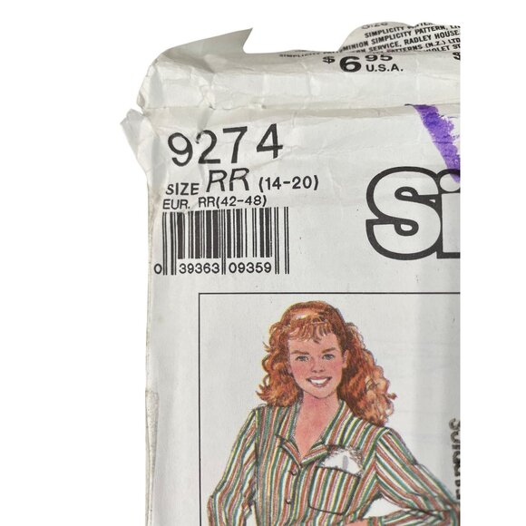 Simplicity 9274 School Uniform Pattern Size RR 14-20 Jacket Blouses Skirts UNCUT - Picture 2 of 6